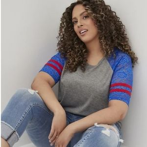 Torrid Varsity Raglan Tee